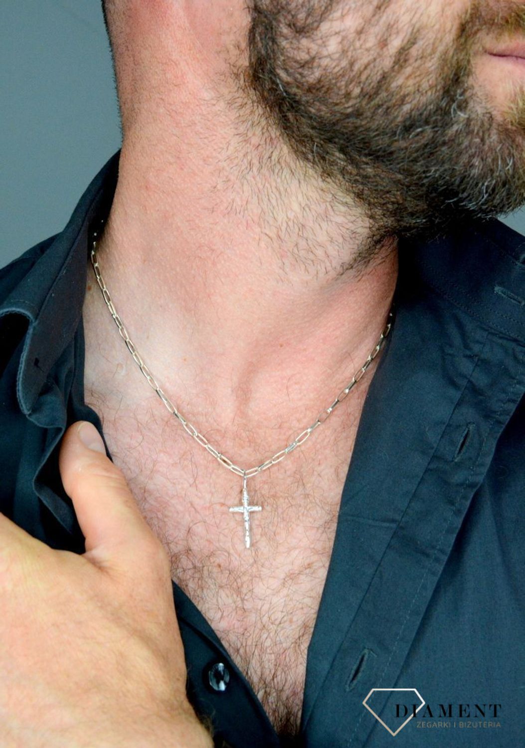 Srebrny łańcuszek 925 równe ogniwka 'Duży ankier' DIA-LAN-1712-925 3,1mm (1).jpg